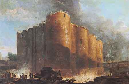 La Bastille dans les premiers jours de sa demolition